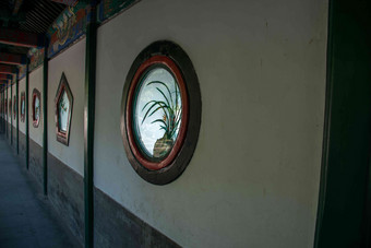 北京颐和园建筑传统文化游客写实照片