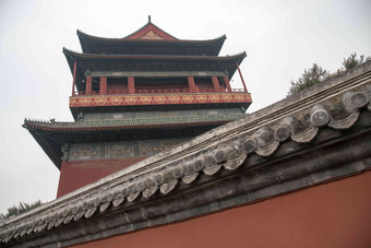 北京钟鼓楼城楼北京写实镜头