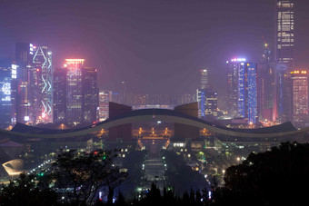 广东省深圳莲花山夜景