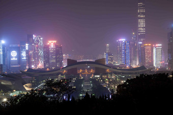 广东省深圳莲花山夜景新的写实图片