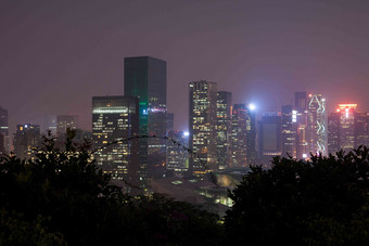 广东省<strong>深圳</strong>莲花山夜景日光写实场景