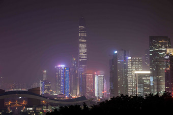 广东省<strong>深圳莲花山</strong>夜景