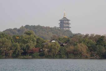 浙江省杭州西湖<strong>雷峰塔</strong>运输摄影