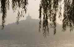 浙江省杭州西湖雷峰塔湖写实摄影