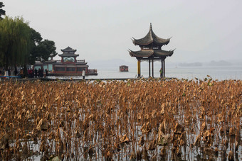 杭州<strong>西湖西湖</strong>建筑名胜古迹写实相片