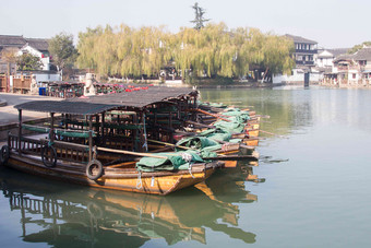 昆山锦溪古镇旅行湖建筑外部高端素材