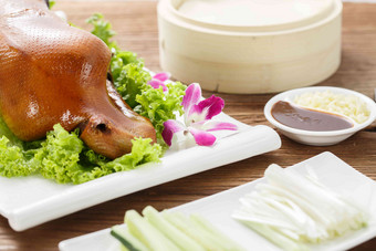 北京烤鸭食品清新创造力高清摄影图