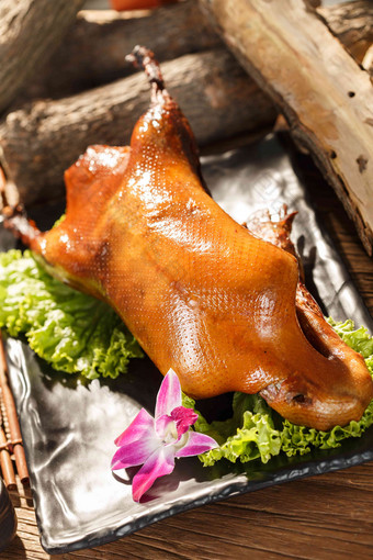 北京烤鸭传统文化美食氛围照片