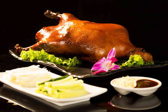 北京烤鸭精致传统文化高清图片
