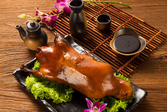 <strong>北京烤鸭</strong>食品传统文化食材高端图片
