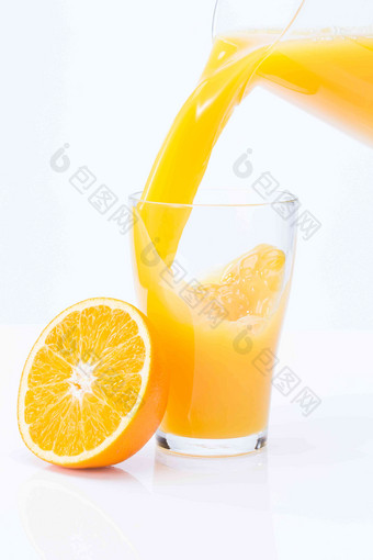 橙汁水果新鲜写实摄影