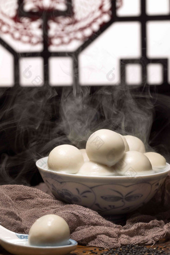 汤圆传统节日中国食品高质量摄影