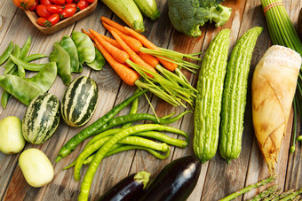 新鲜蔬菜蔬菜春笋清新食材氛围摄影图