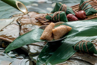 绿色传统文化主食叶子清晰镜头