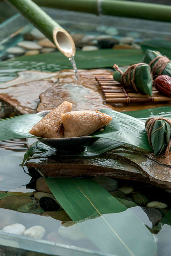 粽叶传统文化流水打开