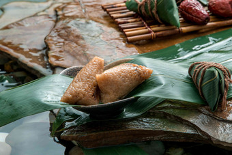 粽叶传统文化食物食品清晰镜头