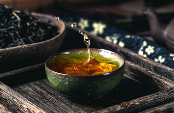 一杯茶和茶叶饮食文化高质量影相