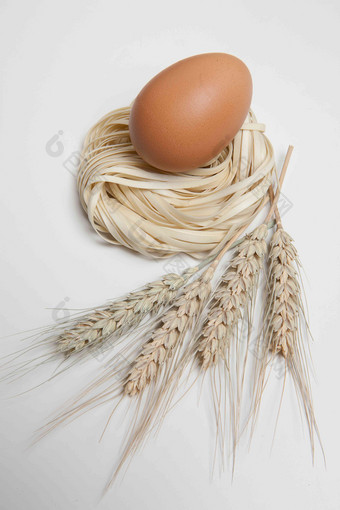 静物挂面麦穗鸡蛋东亚文化高质量素材