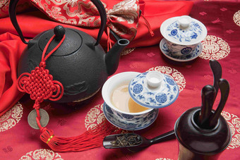 静物茶具装饰高端摄影图