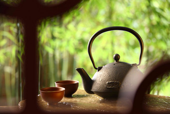 茶具中国茶道三个物体高质量相片