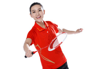 女运动员打羽毛球个性氛围图片