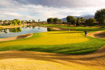 高尔夫球场度假胜地美景彩色图片氛围摄影
