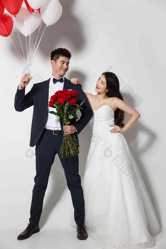 浪漫婚纱情侣中国新娘结婚纪念日时尚写实影相