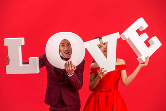 快乐情侣情侣情人节中国生活方式写实照片