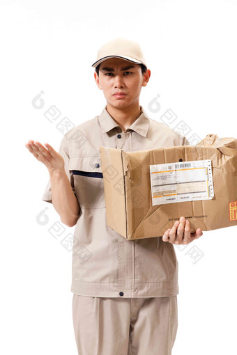 工作年轻包裹纸盒亚洲高清素材