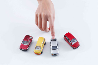 手和汽车模型创造力高清场景