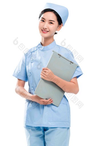 青年女护士肖像