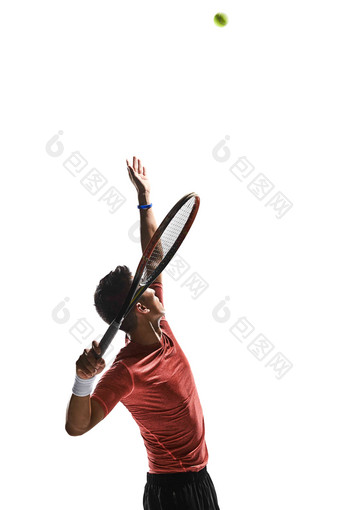运动员打网球竞争写实摄影图