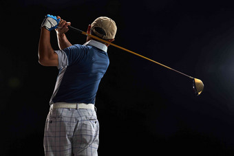 高尔夫动员一个人运动服5多岁高质量摄影图