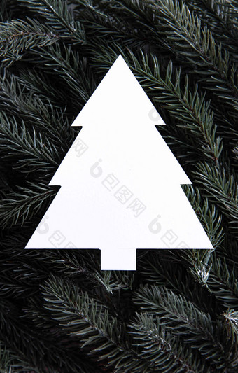 白色圣诞树纸清晰照片