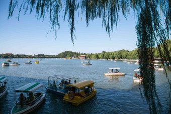 北京北海公园游船创造力镜头