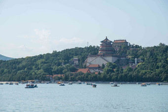 北京颐和园旅行旅行者佛香阁高清素材
