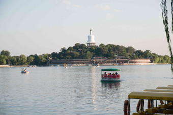 北京公园建筑蓝天传统文化氛围场景