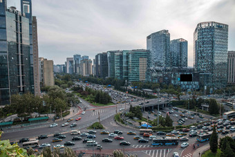 北京市东直门建筑群首都氛围拍摄