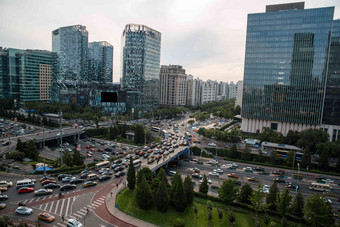 北京市东直门建筑群繁荣高清摄影