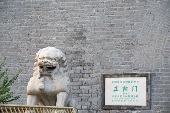 北京前门狮子雕像户外照片