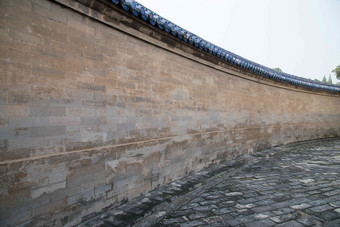 北京天坛回音壁保护写实素材