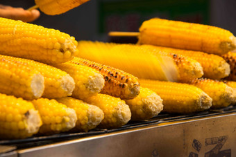 烤玉米不健康食物清晰镜头