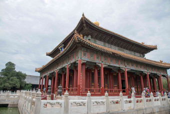 北京雍和宫首都建筑结构写实照片