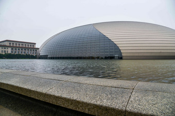 北京国家大剧院当地著名景点拍摄