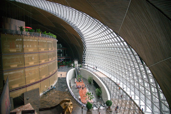 北京国家大剧院大厅都市风景高端镜头