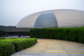 北京国家大剧院圆顶建筑写实摄影