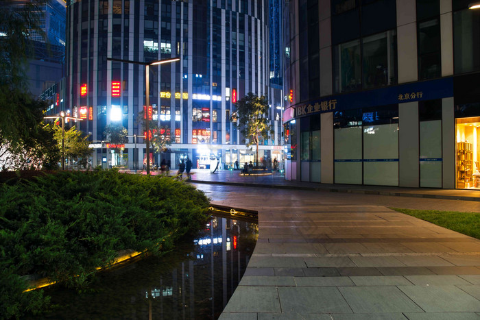 北京三里屯SOHO夜景北京镜头 商业街