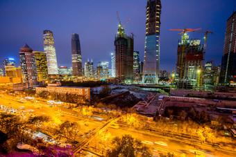 北京城市夜景大城市写实照片