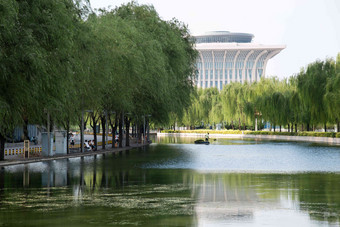 北京奥体中心公园国际著名景点高质量素材