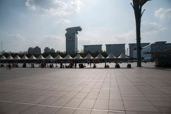 北京奥体中心彩色图片写实摄影图